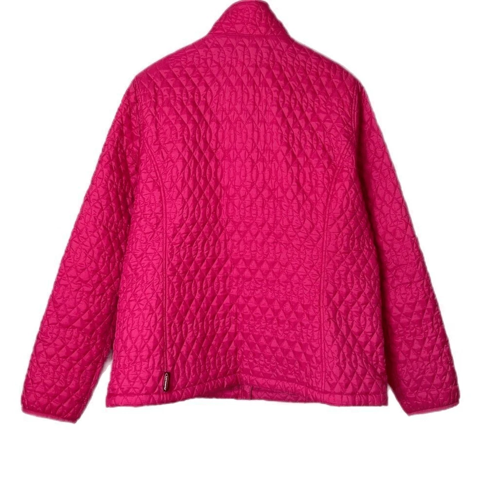 Lands End Diamond Primaloft Quilted Jacket Pink Size XL - Image 2 of 4