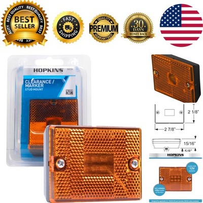 B423A Amber Side Marker Light with Reflex - Easy Installation, Durable Design
