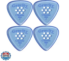 Gravity Classic (Mini (Jazz) 2mm - 4 Pack - Polished w/Multi-Hole Grip, Blue)