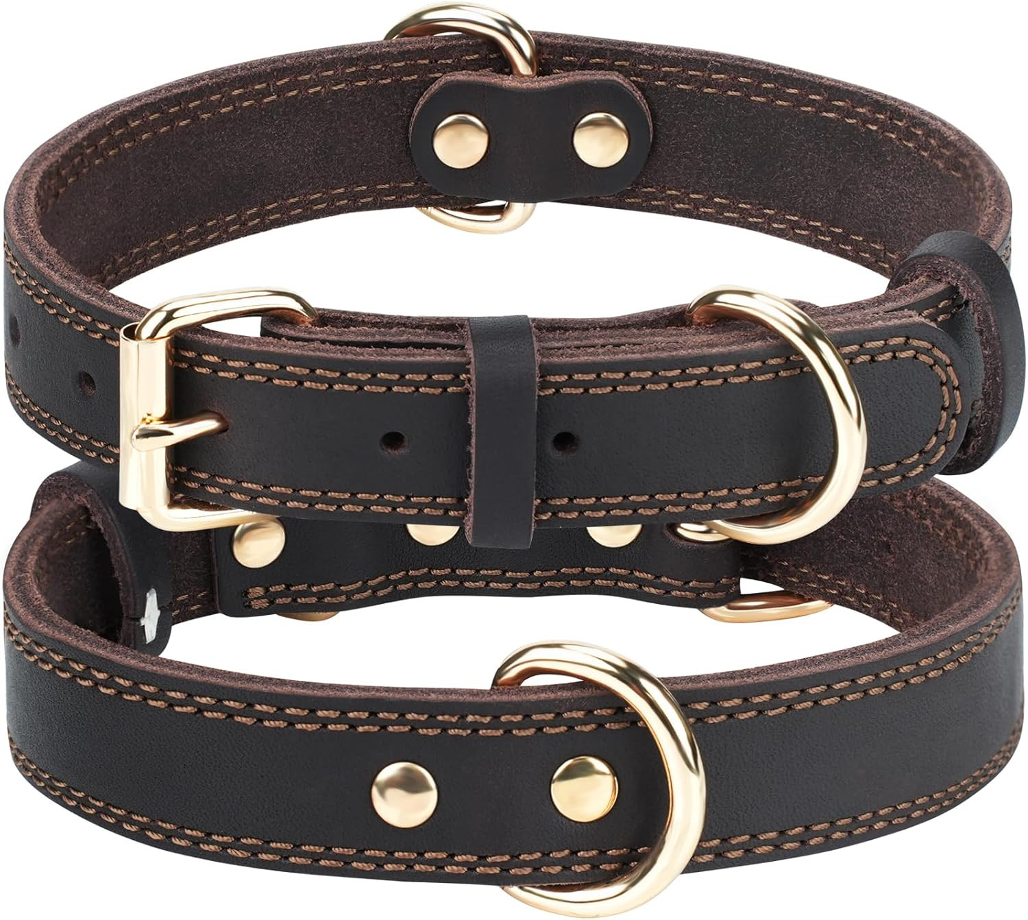 Collare per Cani in Pelle Premium - Design Elegante e Robusto - 1