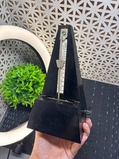 Vintage mechanical metronome, black, musical tempo keeper,carbolite/Bakelite