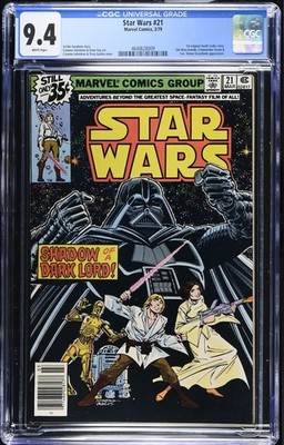   Star Wars #21 CGC 9.4 NM WP Oct 1979, Marvel NEWSSTAND Edition 1st Printing