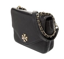 TORY BURCH Kira Black Pebbled Leather Mini Convertible Shoulder Crossbody Bag