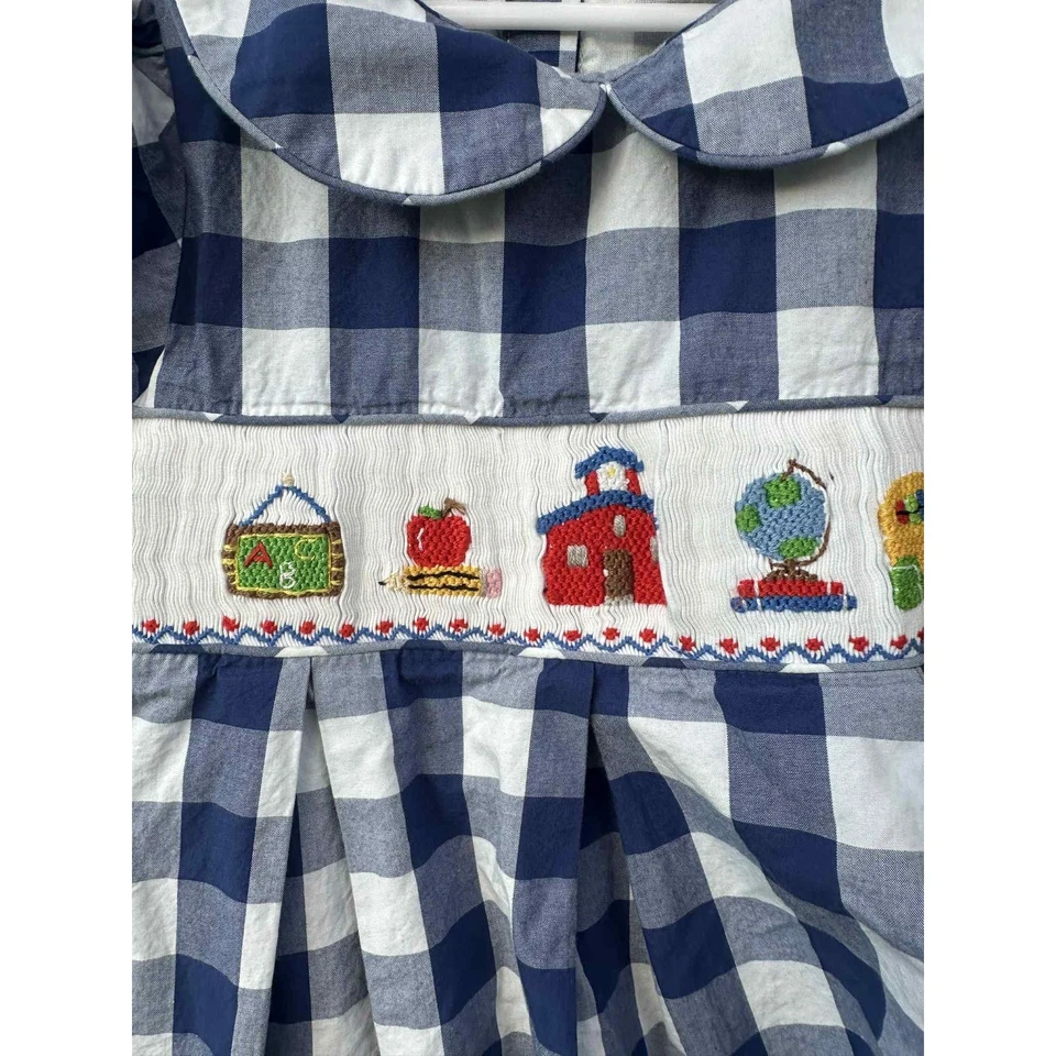 Vestido Escolar Smockingbird Azul Guinga Niñas | Tema Material Escolar | Talla 5 Foto 3 de 4