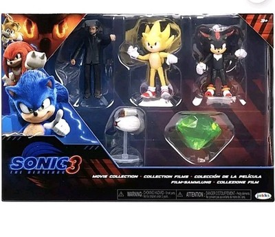 Sonic Hedgehog 3 Agent Stone,Shadow,Master Emerald,Super Sonic & Burrito 5pc set