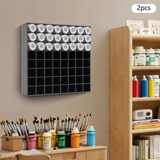 2 PCS Paint Storage Racks, 64-Hole Spray Can Holder, Marker/Paint Can Organizer
