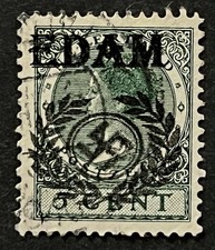 Travelstamps: Germany WWII Fantasy Overprint EDAM on Used Netherlands Stamp