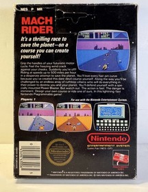 Mach Rider Nintendo NES, 1985 COMPLETE IN BOXCIB 5-Screw Punch Tab 1st Release