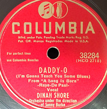 1948 Dinah Shore  Daddy-O  78 RPM Record 10 inch Columbia 38284 Shellac VG