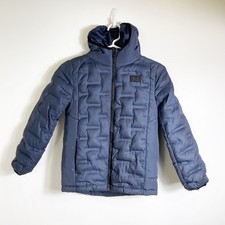 Under Armour UA Bonded Quilted Puffer Jacket Coat Navy Blue Boys Small