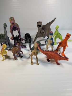 Lot Of 13 Random Dinosaur Toys/ Figures ** See Pics*** 