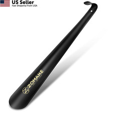 ZOMAKE Shoe Horn Long Handle for Seniors, 16.5 Inch, A: Black Metal 16.5"1 Pc