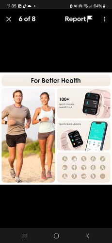 Montre connectée et tracker fitness A89 Plus pour femme avec lot bijoux - Photo 5 sur 9