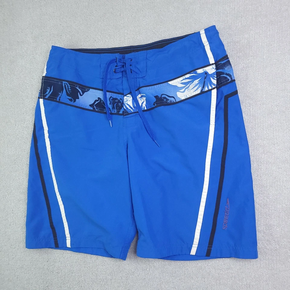 Bañador Speedo Para Hombre Mediano Azul Estampado Hawaiano Cuerda VER FOTOS Foto 2 de 4