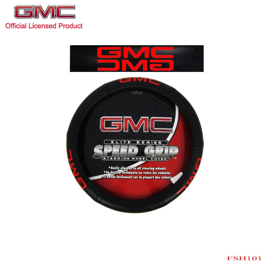 Brand New GMC Elite Style Logo Synthetic Leather Car Truck Steering Wheel Cover Foto 3 de 3