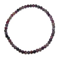 Turmalin Bunt Rubelit Und Verdelith Armband 4 Mm Kugel Auf Stretchband