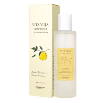 FROM NATURE Vita Yuja Glow Toner 210ml Vitamin Brightening Toner Anti-Aging NEU