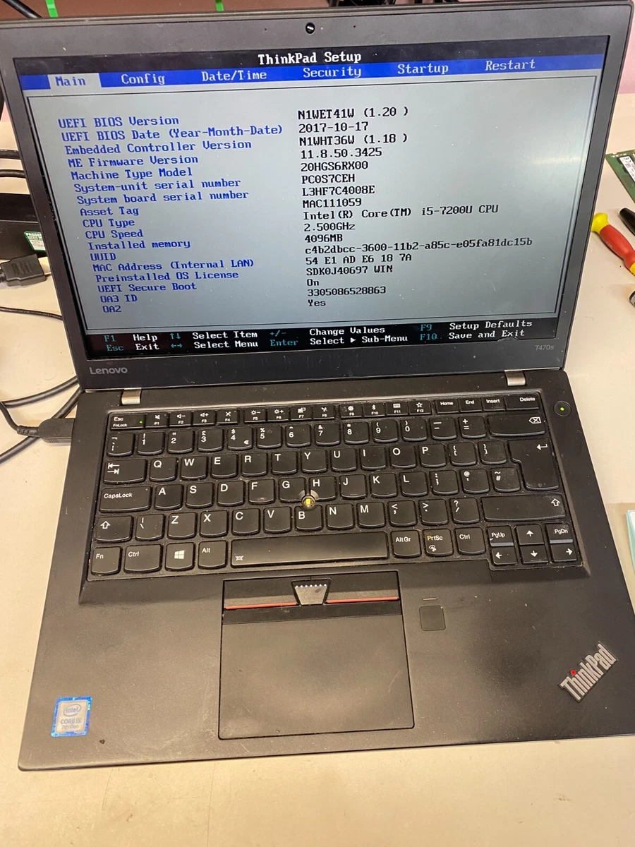 Tastiera Lenovo ThinkPad T470S Retroilluminata UK 01EN711 Layout QWERTY