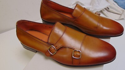 SANTONI DOPPIA FIBBIA PELLE AUTENTICO  TG 42,5  850,00 CART. SAN-AA0Y