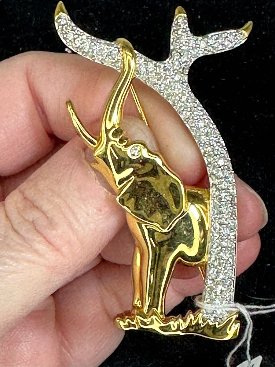 Swarovski elephant brooch online