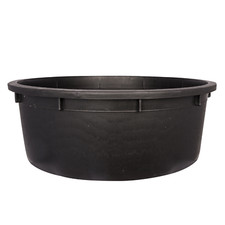 Large Round Black Rigid Tub Heavy Duty Water Animal Trough Pond Liner 88cm 150L