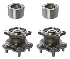 BCA Front Wheel Bearing Rear Bearing Hub Assemblies Kit For Nissan Altima Maxima