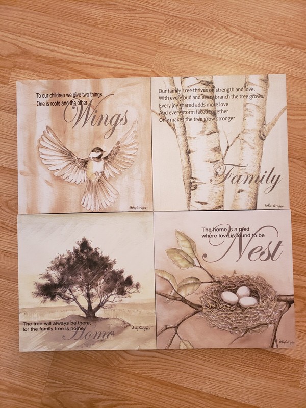 (4) Home Décor Canvas Prints