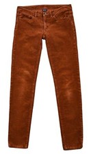Pantalon jean femme Patagonia velours côtelé slim coton bio stretch marron ta...