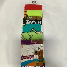 Bioworld Mens Scooby Doo Mid Calf Multicolor Crew Socks Size 8-12 Lot Of 6
