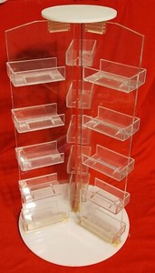 Rotating Counter Plastic Floral Card Holder 20 1/2" Height