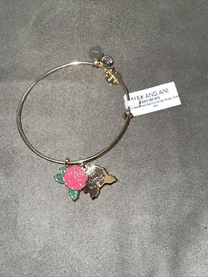Alex And Ani  Rose  Bangle Bracelet NWT  Love Is Forever FREE SHIP