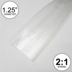 1.25" ID Clear Heat Shrink Tube 2:1 ratio 1-1/4" wrap (10 feet) inch/ft/to 30mm