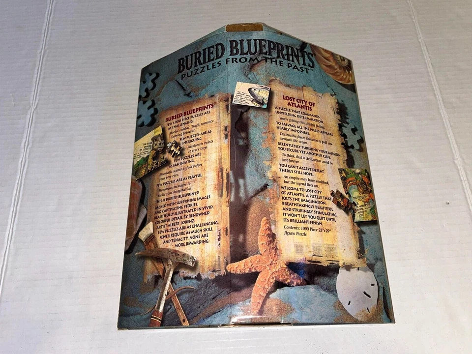 Винтажные 1990-е ПОХОРОНЕННЫЕ ЧЕРТЕЖИ ЗАТЕРЯННЫЙ ГОРОД АТЛАНТИДА ГОЛОВОЛОМКИ ИЗ ПРОШЛОГО - Изображение 3 из 3