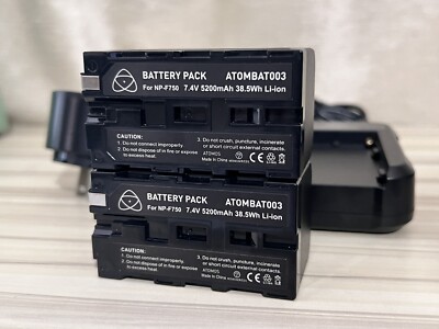 Atomos 5200ah batteries ATOMBAT003 with charger 