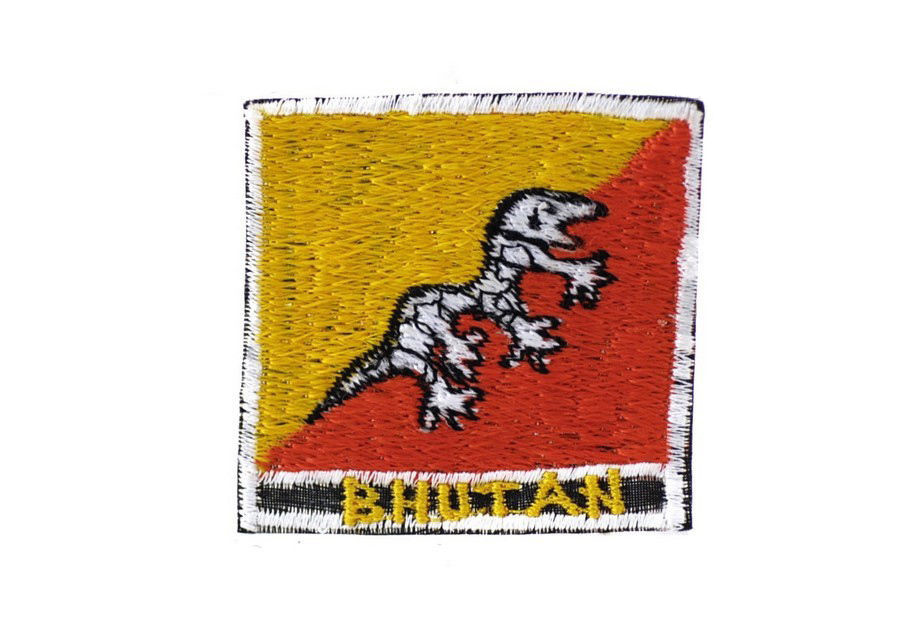 Ecusson brodé - Drapeau - bhutan Bouthan AF-A24