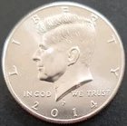2014 Kennedy P Half Dollar 50c Uncirculated United States Mint Philadelphia