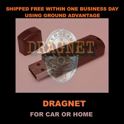 DRAGNET. 411 OLD TIME RADIO SHOWS STARRING JACK WEBB ON A USB FLASH DRIVE!