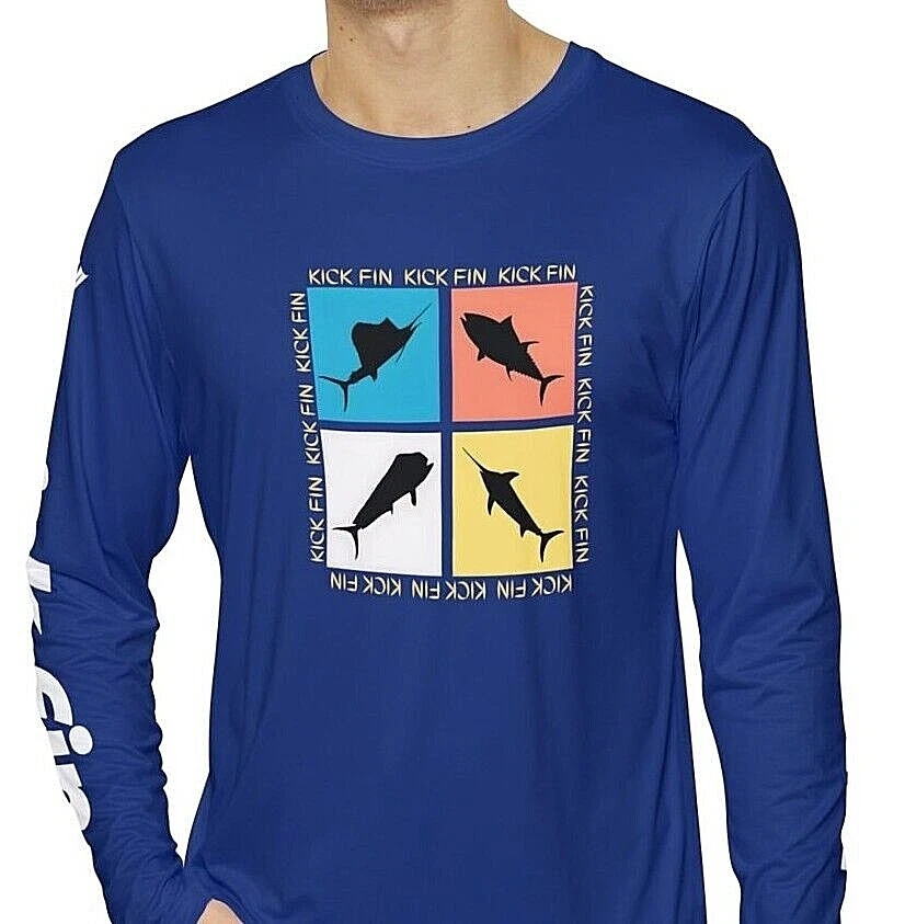 Kick Fin Sportswear Lightweight Moisture Wicking Long Sleeve Fishing T-Shirt