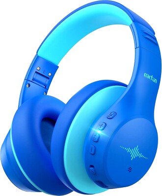 EarFun Active Noise Cancelling Kopfhörer für Kinder, Kinder Bluetooth Kopfhörer Wi