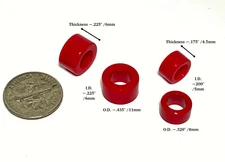 4pc TOMY-SRT BULLDOG Slot Car Chassis Tune Up Front + Rear Tires Set RED 7796 A+