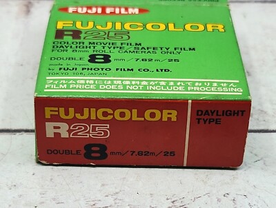 Fuji Film Fujicolor R25 Color Movie Film 8mm Cameras Empty Case