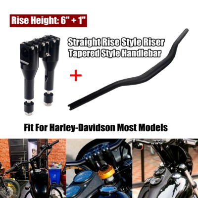 Club Style 1-1/2'' Handlebar & Handlebar Riser For Harley Dyna Softail Street Bob