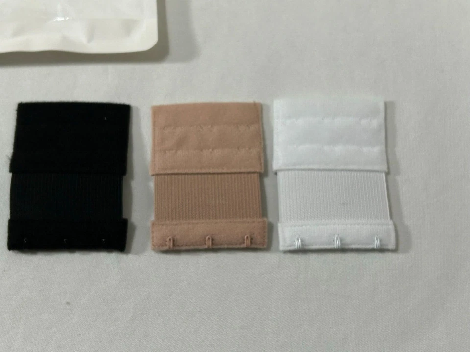 Nordstrom Bra Extenders One Size Black Beige White 3 Pack - Image 2 of 4