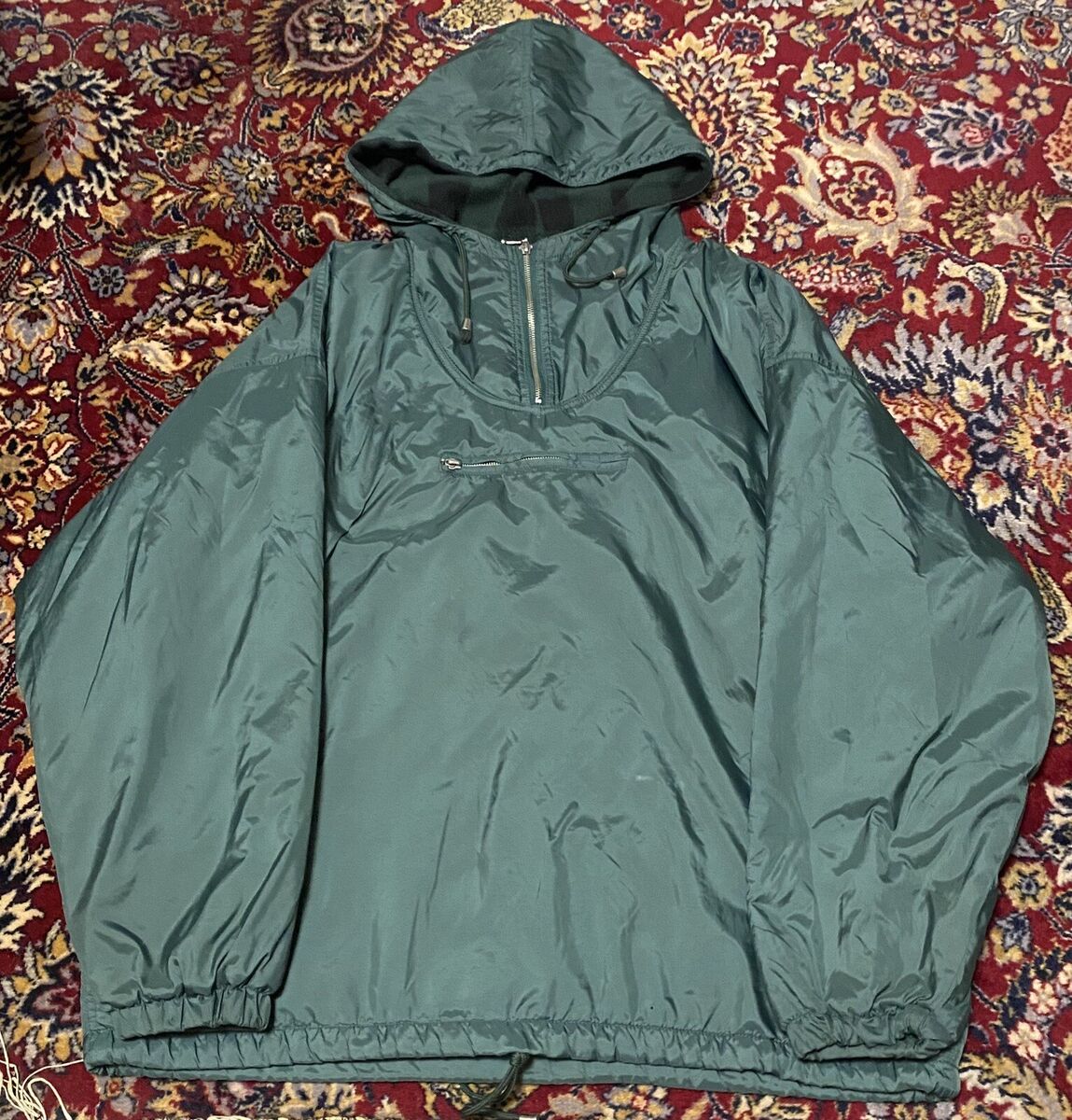 Vintage GAP Men's Anorak Jacket Size XL Green Fleece Lined Vintage GAP Men's Anorak Jacket Size XL Green Fleece Lined