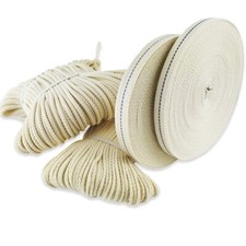 Stoppino piatto stoppino rotondo lampade a olio 100% cotone 1,5 mm - 22 mm 10 m