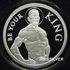 2021 2 oz Monster Silver Round-Silver Shield BE YOUR KING Proof & COA#500 & BOX!