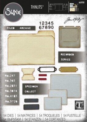 Sizzix Thinlits Stanze Set 54PK - 665930 Specimen by Tim Holtz