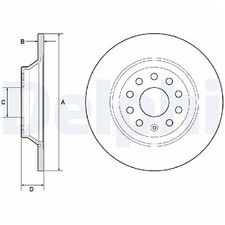 2x Bremsscheibe 26216914 hinten für Seat Alhambra 710 711 Tarraco KN2