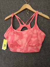 All in Motion Strappy Racerback Sports Bra Melon Pink Size XL
