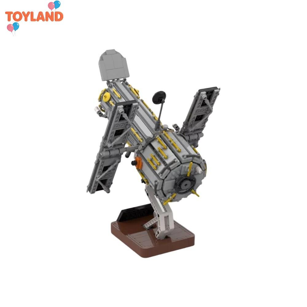 Modelo de telescopio espacial 1130 piezas con bajo para bloque de construcción de astronomía de investigación